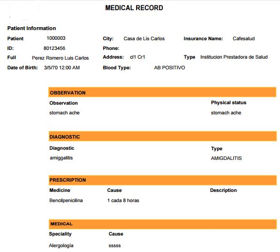 SmartSalud Medical Record